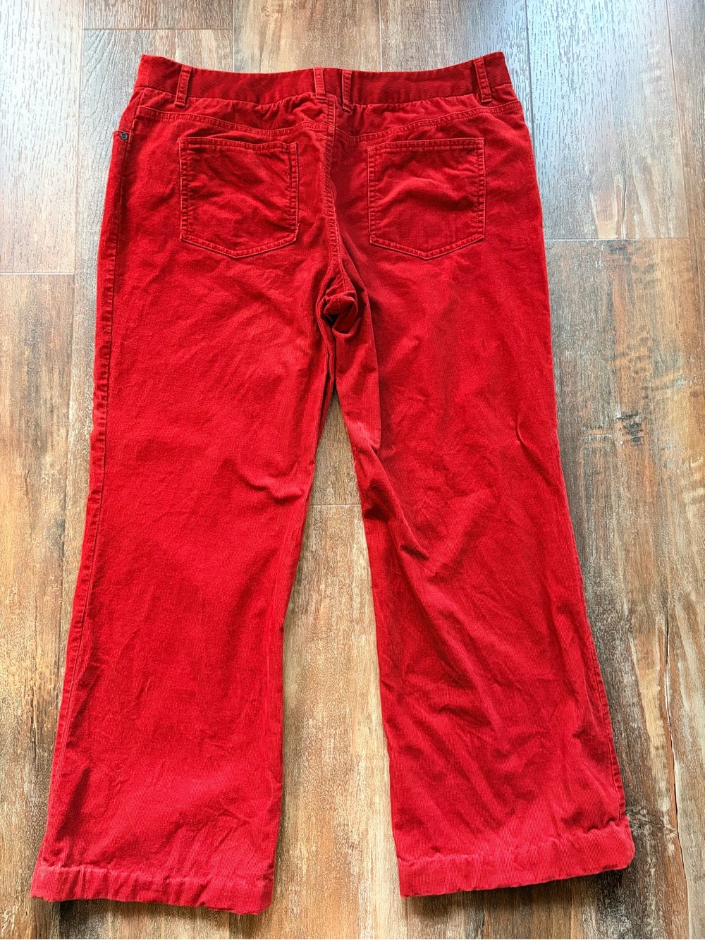 Merona Women’s Burnt Orange Corduroy Bootcut Mid Rise 28” Sz 16 Retro - Picture 2 of 8
